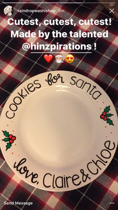 Santa’s Cookies Plate Diy, Plates For Santa's Cookies, Handprint Cookies For Santa Plate, Santa’s Cookies Plate, Santas Cookies Plate Diy, Diy Christmas Cookie Plate, Cookies For Santa Plate Handprint, Santa Plates Diy For Kids, Santa Cookie Plate Diy Kids