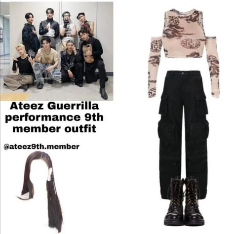 Ateez Deja Vu Outfit Inspired, Ateez Costume, Ateez Outfit Ideas, Ateez 9th Member Outfits, Ateez Inspired Outfits, Ateez Concert Outfit Ideas, Ateez Outfits, Ateez Concert, Outfit Kpop