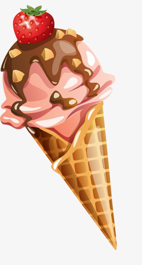 Clip Art Ice Cream, Ice Cream Aesthetic Drawing, I For Ice Cream, Anime Ice Cream, Ice Cream Anime, Ice Cream Cone Art, Ice Clipart, Ice Cream Drawing, Ice Cream Painting