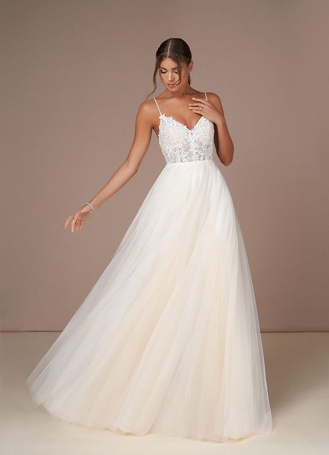 Wedding Dresses With Spaghetti Straps, Spaghetti Strap Wedding Dresses, Wedding Dresses A Line Simple, Davids Bridal Wedding Dresses Under $500, A Line Spaghetti Strap Wedding Dress, Align Wedding Dress, Simple Spaghetti Strap Wedding Dress, Wedding Dress Tank Top, September Wedding Dresses