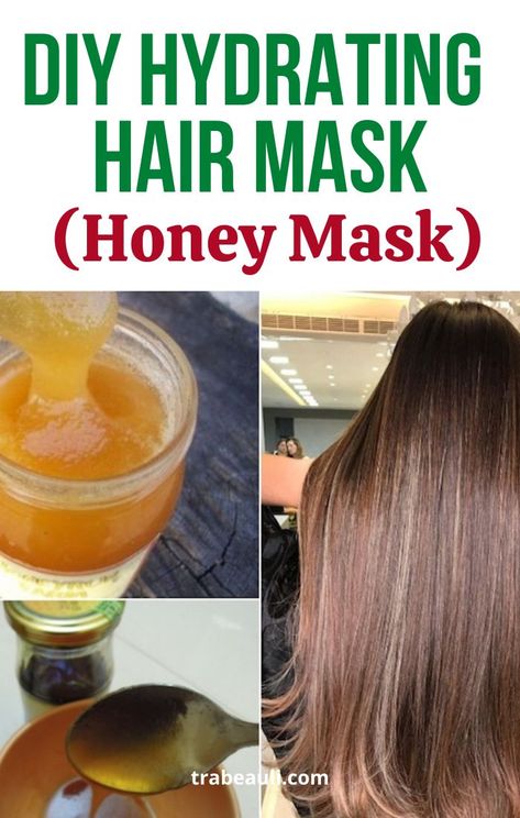 Hydrating Hair Mask Honey Hair Mask Diy, Hair Pack For Frizzy Hair, Homemade Hair Mask For Growth, Honey For Hair, Hair Growth Mask Diy, Dry Hair Mask, Get Long Hair, Overnight Hair Mask, Egg Hair Mask