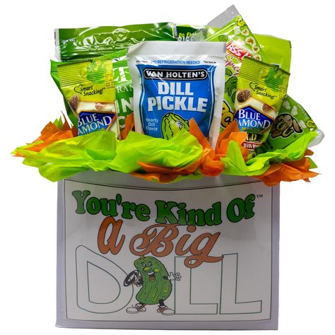 You're Kind of a Big Dill Appreciation Gift Basket Pickle Gift Basket, Appreciation Gift Basket, Snacks To Share, Pickle Gifts, Best Gift Baskets, Big Dill, Kettle Chips, Secret Sisters, Snack Gift