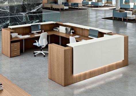 #DailyProductPick Z2 by Quadrifoglio Group is a functional, all-purpose modular reception furniture system with a clean-cut linear design. Front Office Furniture, Contemporary Office Reception, Modern Reception Desk Design, Modern Office Reception, White Reception Desk, Cheap Office Furniture, Modern Bureau, Modern Reception Desk, Reception Desk Office