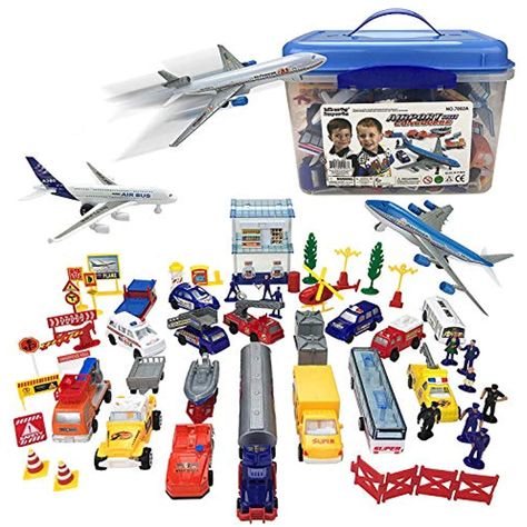 Toy Airplanes, Airplane Kids, Kids Play Set, Toy Playset, Learning Toys For Toddlers, Airplane Toys, Handmade Wooden Toys, Play Vehicles, Storage Buckets