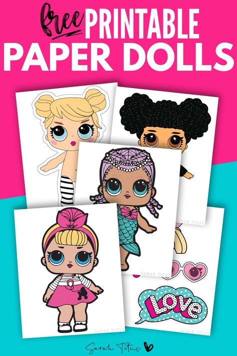 Are your kids excited about paper dolls? These modern paper dolls printable free templates are great fun for children (boys or girls). Includes various outfit clothes and accessories are also available cut outs too! #princess #LOL Paper Dolls Printable Free, Slumber Party Crafts, Free Printable Paper, Sarah Titus, Printable Paper Dolls, Dolls Printable, Free Printable Paper Dolls, Paper Doll Printable Templates, Free Printable Games