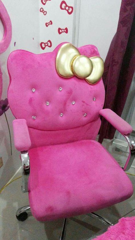 Hello Kitty Chair, Hello Kitty Office, Hello Kitty Furniture, Pink Computer, Girly Office, Hello Kitty Room Decor, Hello Kitty Bedroom, Hello Kitty Merchandise, Girly Decor