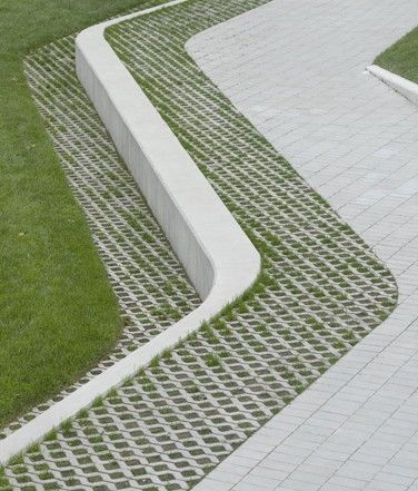 Concrete Seating, Landscape Paving, Grass Pavers, Pavement Design, Paving Pattern, Paving Design, Material Combination, Urban Landscape Design, City Layout