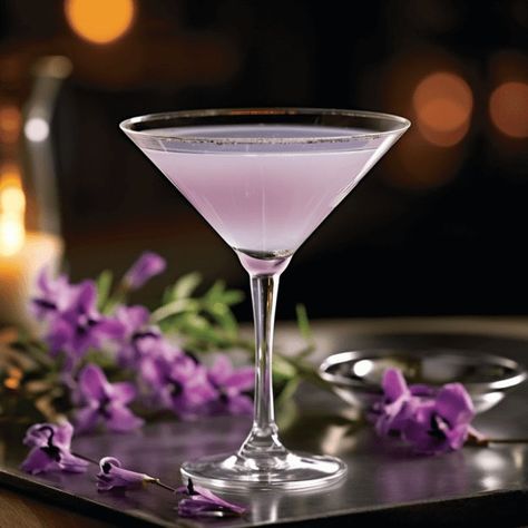 Lavender Gin Martini, Lavender Lemon Drop Martini, Pretty Beverages, Drinks Alcohol Recipes Easy, Lemon Martini, Drink Mixers, Lavender Martini, Martini Recipes Vodka, Gin Martini