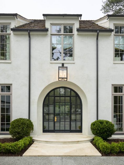 Framed Botanical Prints, Stucco Exterior, Streamline Moderne, Shower Surround, Bar Room, Atlanta Homes, Framed Botanicals, Oak Hardwood, White Picture