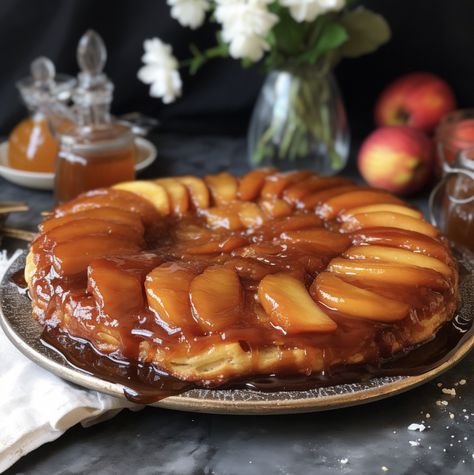 Tarte Tatin Apple Pie Apple Tarte Tatin Recipe, Apple Tart Tatin Puff Pastry, Apples And Puff Pastry, Apple Tart Tatin, Pear Tarte Tatin, Tart Tatin, Tarte Tatin Recipe, Apple Tarte, French Apple Tart