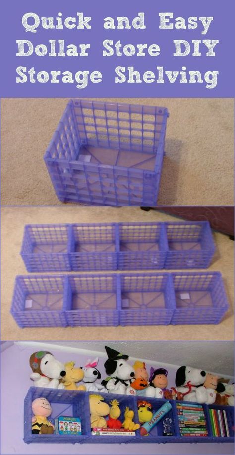 Plastic Crate Shelf - 150 Dollar Store Organizing Ideas and Projects for the Entire Home Dollar Store Organizing Ideas, Plastic Crate, Dollar Store Diy Organization, Diy Organizer, Plastic Crates, Vintage Buffet, Crate Shelves, Storage Shelving, Dollar Store Hacks