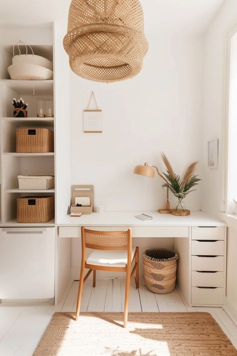 Use these tips to get the perfect small bedroom / home office combo. Small Space Office Storage, Closet And Office Combo Small Spaces, Spare Bedroom Office Combo, Small Bedroom Home Office, Nursery Office Combo, Small Bedroom Office Ideas, Bedroom And Office Combo Ideas, Office In Bedroom, Office Bedroom Combo