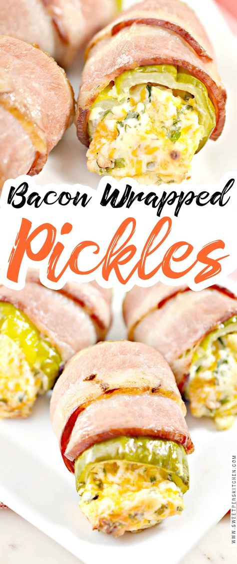 Bacon Wrapped Pickles Pickle Fries, National Pickle Day, Pickle Day, Bacon Wrapped Pickles, Wrapped Pickles, Bacon And Egg Roll, Bacon Wrapped Appetizers, Bacon And Cheese, Cheese Wrap