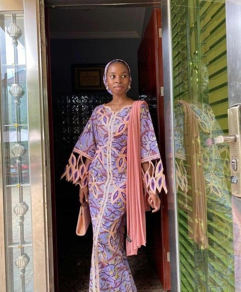 Long Fitted Gown Ankara, Arewa Ankara Styles For Eid, Hausa Ankara Long Dress Styles, Fulani Ankara Gown Styles, Atampa Styles Gown For Eid, Ankara Hausa Dress Styles, Latest Atampa Styles, Shadda Gown Styles For Women, Eid Ankara Styles Hausa