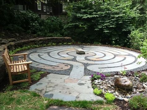 Labyrinth Garden, Garden Improvement, Spiritual Garden, Labyrinth Design, Prayer Garden, Healing Garden, Meditation Garden, Garden Area, Stone Garden