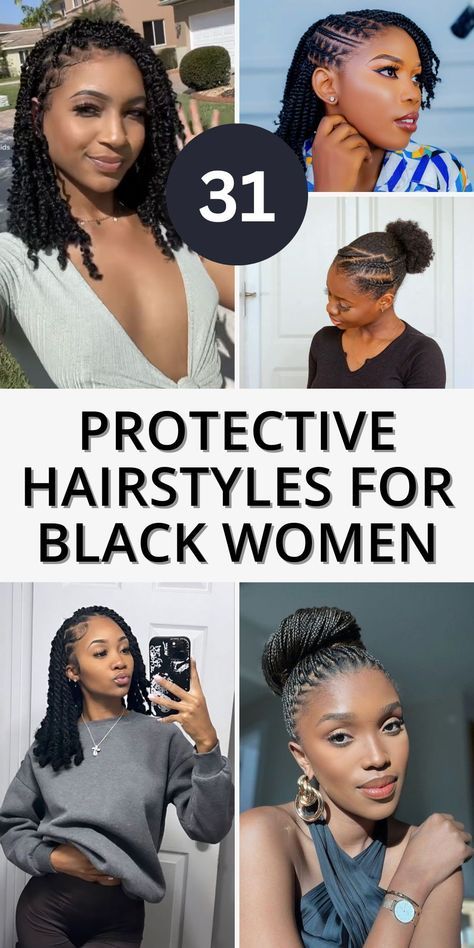 Easy Low Maintenance Hairstyles Black Women, Short Summer Hairstyles Black Women, Low Maintenance Black Hairstyles, Medium Natural Hairstyles For Black Women, Easy Diy Hairstyles For Black Women, Low Maintenance Hairstyles Black Women, Low Tension Protective Styles, Protective Hairstyles For Black Women, Protective Styles For Natural Hair