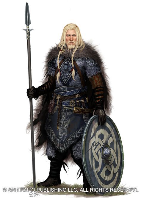 Male warrior with spear and shield - viking-like Asvig by *Akeiron on deviantART Shield And Spear, Viking Character, Heroic Fantasy, Viking Art, Fantasy Male, Ragnar Lothbrok, Viking Warrior, Fantasy Armor, Fantasy Warrior