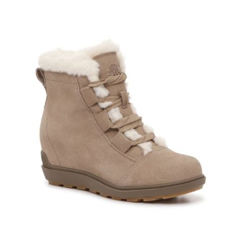 SOREL Evie II Cozy Bootie Sorel Evie, Wet Sand, Cozy Boots, Wedge Bootie, Lace Up Booties, Sorel Womens, Mens Trends, Back To Black, Boot Shoes Women