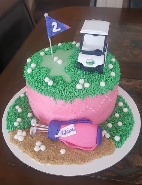 Golf Birthday Cake For Women, Golf Cake For Women, Golf First Birthday Party Girl, Pink Golf Party, Golf Themed First Birthday Party Girl, Golf Baby Shower Cake, Putters Or Pearls Gender Reveal Cake, Golf Cookie Cake Birthday, Golf Party Foods