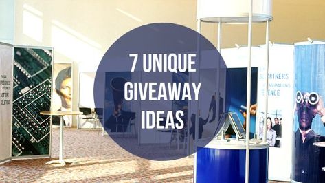 7 Unique Giveaway Ideas for Your Next Trade Show or Conference Conference Giveaways Ideas, Conference Booth Ideas, Booth Games, Vender Booth, Corporate Gifts Business, Conference Ideas, Giveaway Ideas, Contest Ideas, Relaxation Station