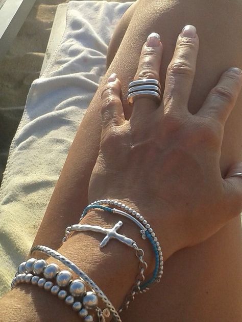 Silpada Sunshine :-) Silver Jewelry On Tan Skin, Bohemian Jewelry With Sterling Silver Clasp, Silpada Jewelry Cross Necklace, Silpada Jewelry Bracelets, Silpada Designs Jewelry, Geometric Silver Jewellery, Tan Summer, Silver Watches, Cindy Sherman