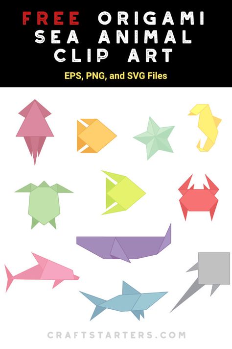 Origami Beach Theme, Under The Sea Origami, Sea Animal Decorations, Origami Sea Creatures Easy, Sea Creature Origami, Origami Ocean Animals, Origami Sea Animals, Paper Sea Creatures, Sea Origami