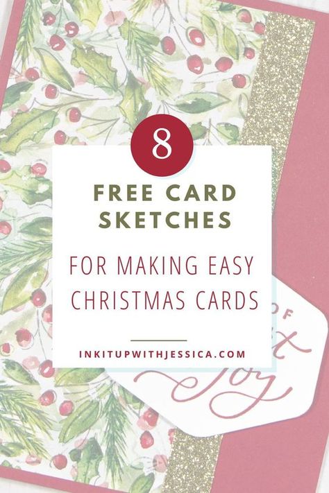 Stampin Up Cards Christmas Newest, Card Layouts Templates With Measurements Free, 5x7 Christmas Card Ideas, How To Make Your Own Christmas Cards, Simple Stampin Up Cards To Make, Quick And Easy Diy Christmas Cards, Easy Cardmaking Ideas, Patterned Paper Christmas Cards, Card Border Ideas