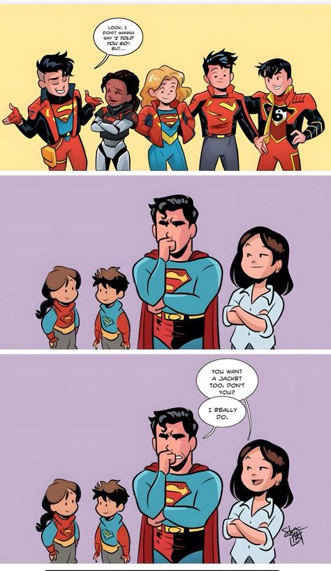 Dc Comics Facts, Superman Supergirl, Dc Comics Funny, Superman X Batman, Dc Superman, Batfamily Funny, Superhero Family, Supergirl Comic, Superman Family