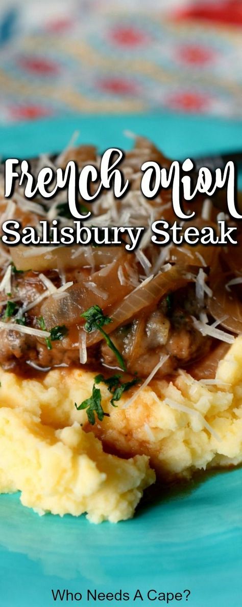 Salisbury Steak French Onion Soup, Salisbury Steak With Lipton Onion Soup, Quick Salisbury Steak Recipe, Salisbury Steak Recipe French Onion Soup, Salisbury Steak Sides Dishes, Salberysteak Recipe Easy Crockpot, Crockpot Salisbury Steak Easy Frozen Burgers, Salberry Steak Recipes, Lipton Onion Soup Salisbury Steak