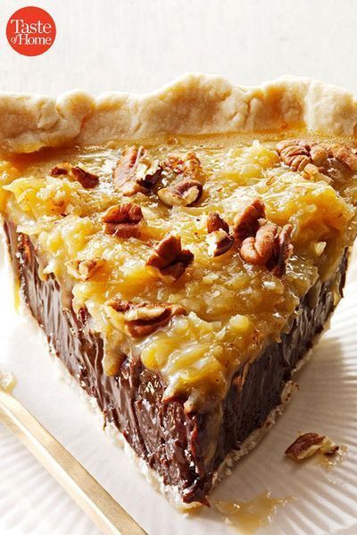 German Chocolate Pie, German Chocolate Pies, Chocolate Pie Recipes, Pie Pops, Coconut Pecan, Pie Pie, Taste Of Home Recipes, Pie In The Sky, Chocolate Pie