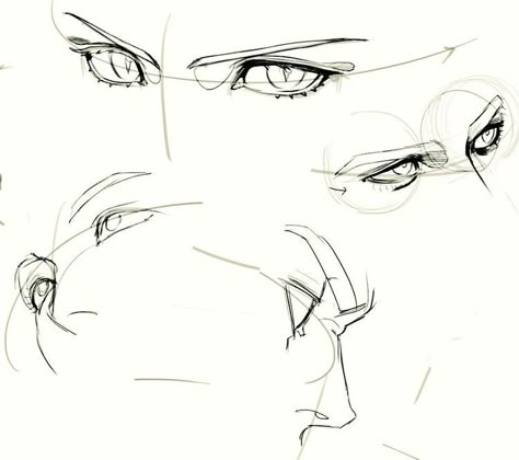 얼굴 드로잉, Eye Drawing Tutorials, 얼굴 그리기, Anatomy Sketches, Drawing Faces, Drawing Expressions, Anime Eye Drawing, Anatomy Drawing, Digital Painting Tutorials