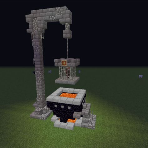 Scary Builds Minecraft, Minecraft Evil Build, Haunted Minecraft Builds, Minecraft Asylum, Evil Lair Minecraft, Minecraft Slaughterhouse, Grave Yard Minecraft, Minecraft Horror Ideas, Minecraft Prison Cell