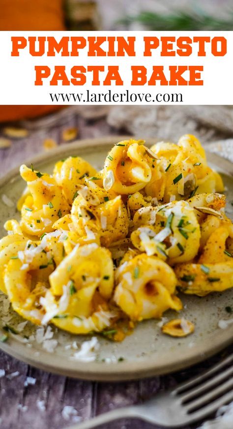 Pumpkin Pesto Pasta, Pumpkin Pesto Recipe, Pumpkin Pesto, Autumn Pasta, Food For Fall, Pumpkin Pasta Bake, Pesto Pasta Bake, Creamy Pasta Bake, Dinner Board