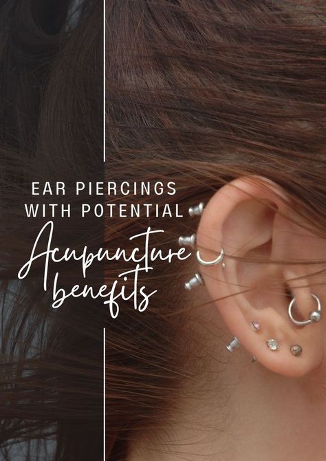 Ear Piercing Acupuncture, Piercing Acupuncture, Ear Acupressure Points, Ear Piercings Placement Chart, Piercing Styles, Acupuncture Charts, Ear Piercing Names, Ear Reflexology, Ear Massage