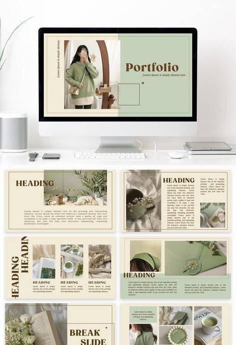 Presentation Green Design, Slideshow Template Aesthetic, Powerpoint Background Templates Aesthetic Green, Aesthetic Power Point Template, Canva Green Templates, Powerpoint Presentation Ideas Aesthetic, Aesthetic Canva Presentation Templates, Ppt Inspo Aesthetic, All About Me Powerpoint Ideas