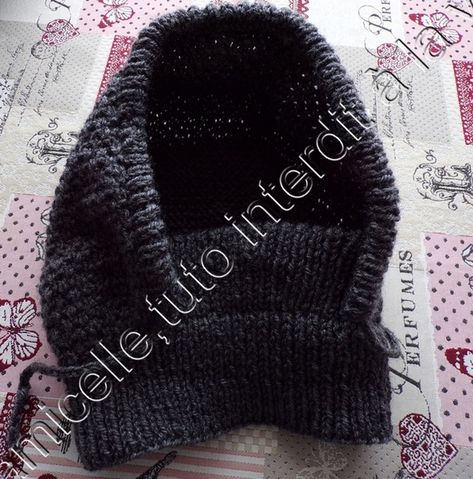 tuto gratuit : snood à capuche pour femme - Chez Laramicelle Knitted Hats, Winter Hats, Knitting, Crochet, Hats