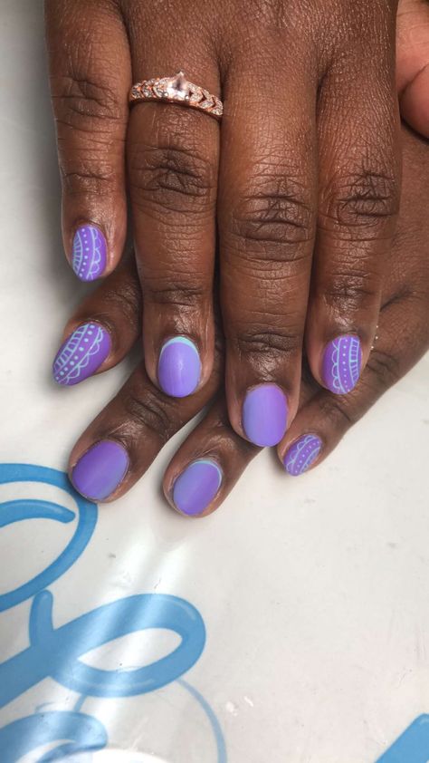 Who says short nails can’t be cute AF #nailart #nails #shortnails Purple Matte Nails, Nail Games, Matte Nails, Short Nails, Simple Designs, Nail Art, Nails, Canning, Purple