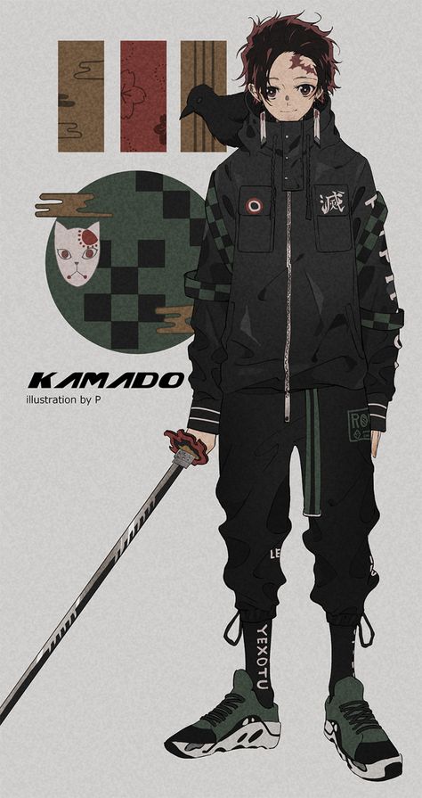 Techwear Character Design, Techwear Anime, Anime Techwear, Hypebeast Anime, Urban Samurai, Urban Ninja, Cyberpunk Anime, Cyberpunk Character, Samurai Art