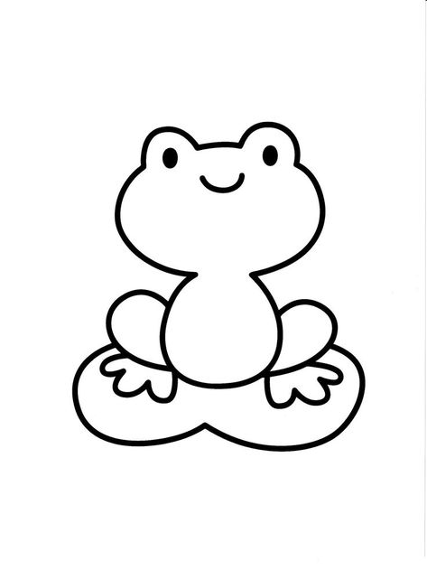 Frog Outline, Asthetic Picture White And Black, Christmas Advent Calendar Diy, Frog Coloring Pages, Frog Crafts, Frog Drawing, Easy Drawings For Kids, Diy Advent Calendar, Easy Doodles Drawings