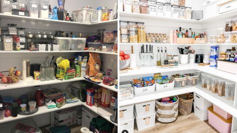 Aussie mum dubbed ‘Kmart pantry queen’ shares tips to transform YOURS on a shoestring Pantry Organization Kmart Australia, Kmart Pantry Organisation Australia, Kmart Pantry Organisation, Pantry Organization Kmart, Pantry Shelf Organizer, Pantry Can Organization, Baking Organization, Tiny Pantry, Organised Mum