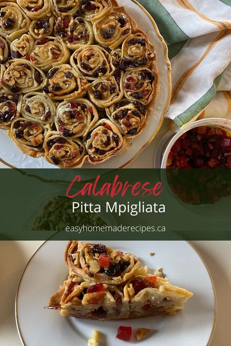 Calabrese Pitta Mpigliata, a Christmas Dessert Italian Christmas Dessert Recipes, Christmas Fruit Dessert, Calabrese Recipes, Fruit Glaze, Italian Christmas Desserts, Christmas Pastry, Christmas Pastries, Canada Food, Dry Wine