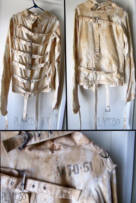 straight jacket - Google Search Costume Distressing, Asylum Halloween, Horror Cosplay, Mental Asylum, Insane Asylum, Psychiatric Hospital, Vintage Medical, Straight Jacket, Jacket Fashion