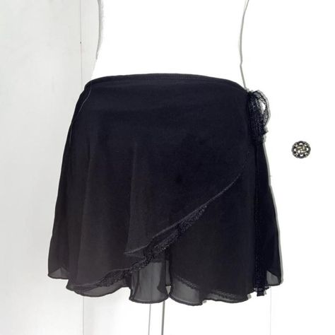 Clothes Board, Ballet Core, Skirt With Lace, Big Clothes, Black Mesh, Wrap Skirt, No Frills, Size 4, Ballet