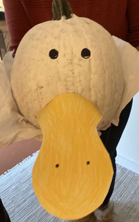 3 days of 1 first grader practicing "Click Clack Moo" + 1 pumpkin + 1 painting session + 1 yellow paper bill + hot glue = 1 boy ready to read his favorite book with 1 neutral party duck at his side. Yellow Paper, Hot Glue, Kids And Parenting, Favorite Books, Novelty Lamp, Table Lamp, Home Decor