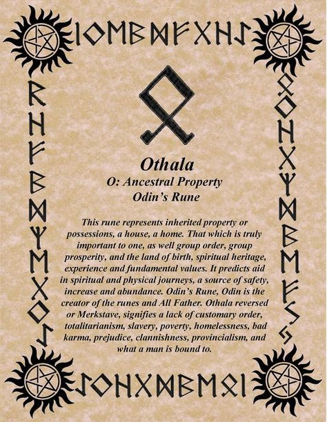 Rune Tattoo Design, Othala Rune, Rune Vichinghe, Runes Meaning, Symbole Viking, Ancient Runes, Runic Alphabet, Rune Tattoo, Rune Symbols