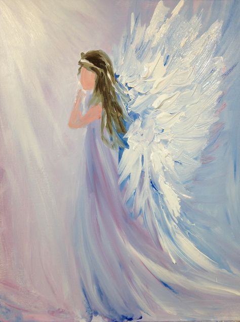 Learn to Paint My Beautiful Angel tonight at Paint Nite! Our artists know exactly how to teach painters of all levels - give it a try! Angel Artwork, Paint Nite, Angels Among Us, Angel Painting, Angel Pictures, Paint And Sip, Fairy Angel, Angel Art, Christmas Paintings