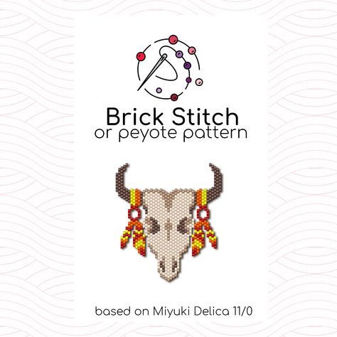 Skull Bead Pattern, Brick Stitch Pattern Earring, Miyuki Beads Pattern, Diy Seed Bead Earrings, Word Patterns, Pendant Keychain, Miyuki Delica Beads, Brick Stitch Earrings, Design Palette