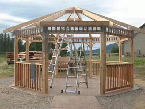 Wooden Gazebo Kits, Open Gazebo, Gazebo Design, Large Gazebo, Diy Gazebo, Screened Gazebo, Hot Tub Gazebo, Gazebo Plans, Steel Pergola