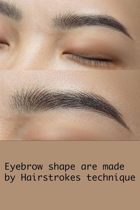 Eyebrows are made with Hairstrokes technique will be more natural than eyebrow shades, eyebrow mircobladed and eyebrow blading technique. Eyelid Tattoo, Eyebrows Shape, Eyebrow Shading, Eyebrow Microblading, Eyelash Logo, Beautiful Eyebrows, Permanent Makeup Eyebrows, Lip Tattoos, Microblading Eyebrows