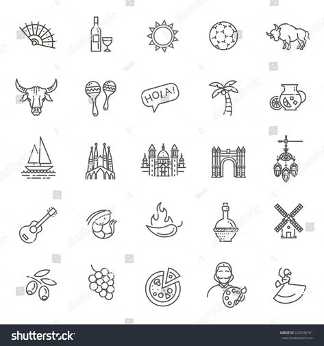 Spain outlined icon set #Ad , #Ad, #outlined#Spain#set#icon Icon Tattoo, Camping Forest, Rat Tattoo, Madrid Tattoo, Travel Vector, Barcelona Tattoo, Travel Doodles, Doodle Tattoo, Red Ink Tattoos